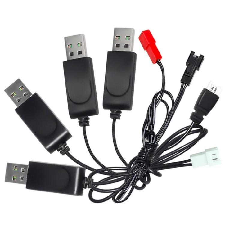 Высокоэффективный USB-кабель-зарядное устройство 3,7 В, 4 типа разъемов, шнур для устройств с литиевыми батареями, черный