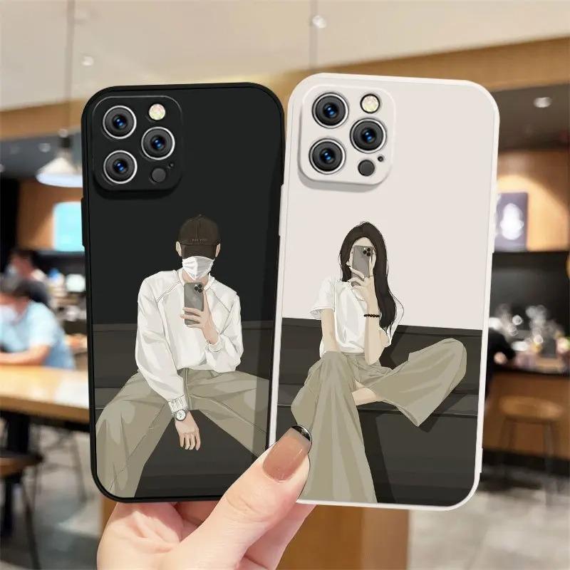 Чехол для телефона с дизайном фото пары, подходит для iPhone 17 Air 16 Pro 15 14 13 12 11 ProMaxPlus, противоударная задняя крышка