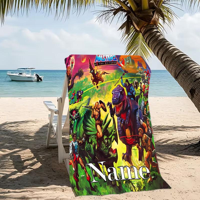 Customizable personalized beach towels He-Man and the Masters of the Universe themed designs.Suitable for the beach, yoga, sports;ideal as beach acces