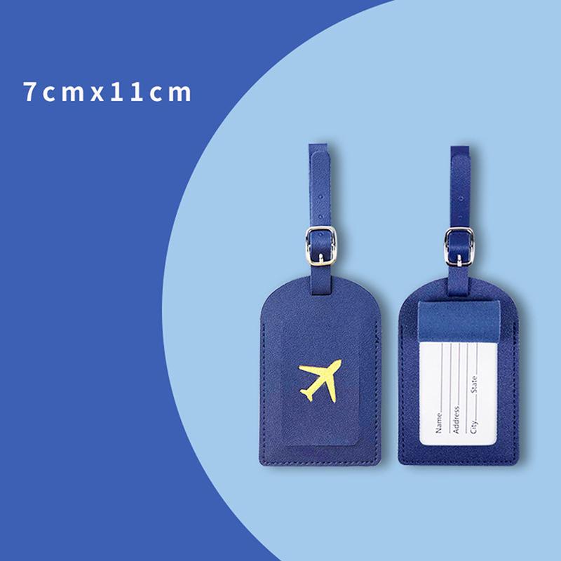1 шт., багажная бирка из искусственной кожи, идентификационная этикетка для дорожного чемодана, идентификационная этикетка