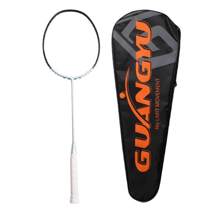 3U Offensive Badminton Racket Men Full Carbon Fiber Hard Shaft Pre-Strung 24-35lbs Outdoor Training Home Use