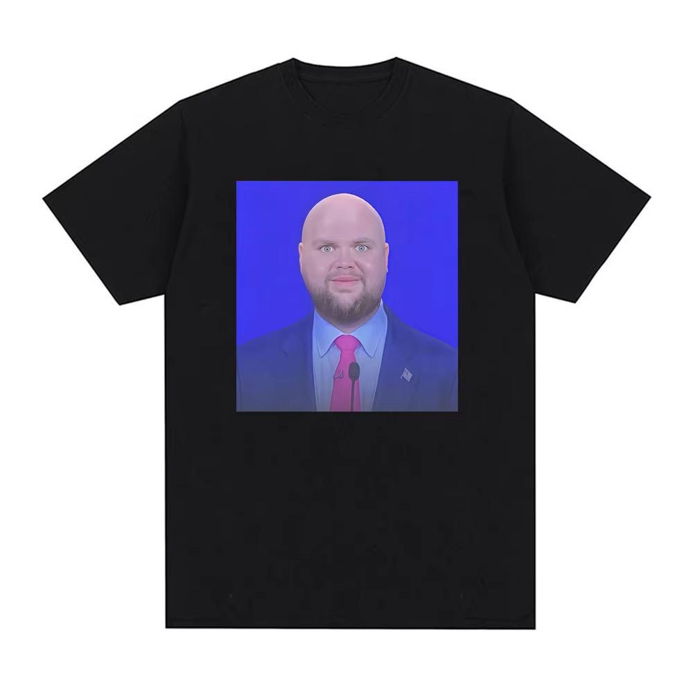 JD Vance Meme Bald Baby Face Funny Tee Shirt Men Women Fashion Humor Gothic Oversized T Shirt Cotton Casual Short Sleeve T-shirt