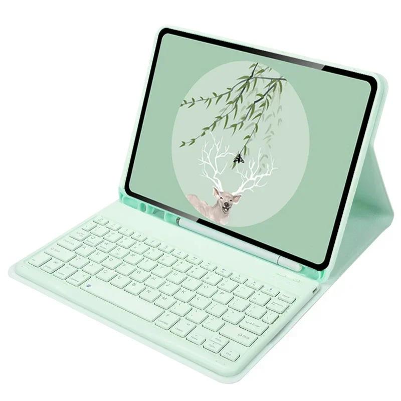 Чехол-клавиатура для iPad Air 11, чехол-клавиатура с держателем для карандаша для iPad Air 6-го поколения, чехол 2024, чехол-подставка для 11 дюймов, Funda