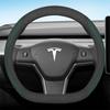 for Tesla Model S 3 Y 2012- 2013 2016 2017   Car Steering Wheel Cover PU Leather 11Colors Non-slip Auto Accessories
