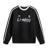 Li Ning Sports Lifestyle Series American High Street Retro Letter Color Block Round Neck Comfortable Breathable Versatile Loose Sweatshirt AWDV397-9