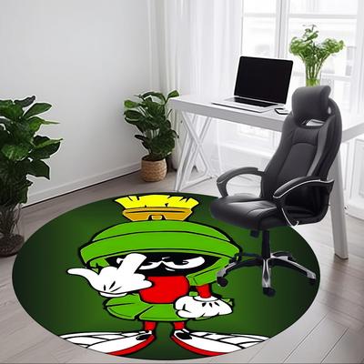 1 шт. Коврик для пола Looney Tunes Марвин Завоеватель, круглый, для офиса, под офисные кресла, спальни, гостиной, домашнего декора a1022297