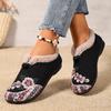Shoes, Cotton Shoes, Embroidered Bags, Heels, Middle-aged and Elderly Woolen Shoes, Warm Ethnic Style, Comfortable Soft-soled Mother Cotton Shoes