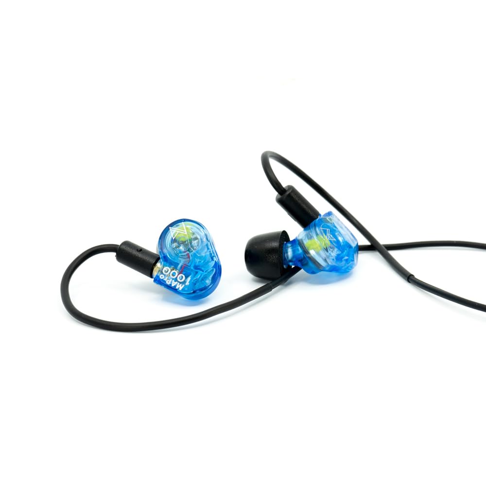 Maestraudio MAPro1000 Shower Blue with 10mm Graphene Dynamic Driver Ceramic Monitor Earphone MMCX Detachable Cable Pouch Made in VR [Earphones & 5.8mm