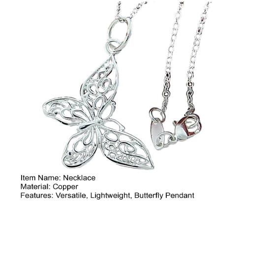 Женское колье-бабочка с полым узором, элегантное, изящное, подвеска, ювелирное изделие для повседневной носки, свадеб, вечеринок