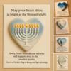 Hanukkah Pocket Hug with Positive Card Emotional Support Love Heart Pigeon Dreidel Star Menorah Pocket Token Decoration Inspirational Holiday Gift