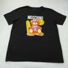 Moschino Couture Футболка с графическим логотипом 'Teddy bear Sand & Sun' Черная Мужская