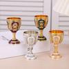 Vintage Goblet Renaissance Royal Chalice Communion for Church Holy Goblet Zinc Alloy Drinking Vessels for Weddings Ceremonies