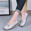 Women Shoes Moccasins Women Flats Loafers Genuine Leather Female Shoes Slip On Ballet Bowtie Women's Shoes Kkm