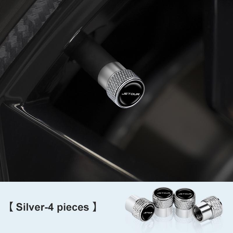 For Jetour T2 T3 X70 X70S X70M X90 PLUS Dashing X-1 X95 4PCS Metal Car Wheel Tire Valve Cap Stem Covers Waterproof Accessories