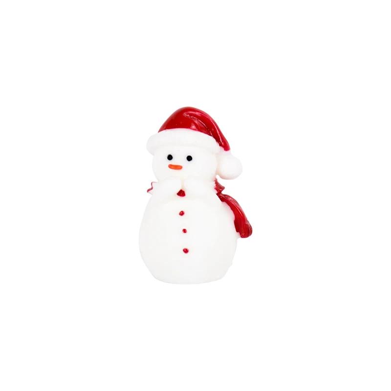 4pcs Christmas House Santa Claus Sled Tree Snowman Figurine Doll House Home Decor Miniature Garden Decoration Accessories