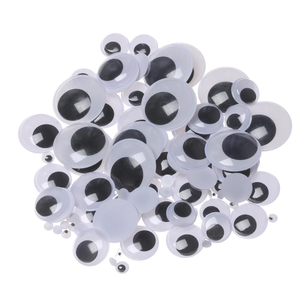 Plastic Kids Toys Wiggling Moving Eyes Plush Panda Eye 3D Dolls Accessories DIY Dolls Materials