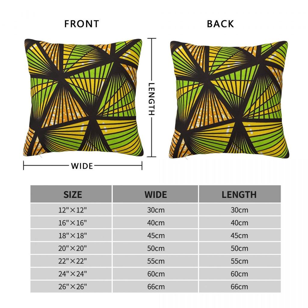 Kizomba Samakaka Ankara Print African Pattern Wax Design  Square Pillowcase Cushion Cover Pillow Case Throw Pillow Cover