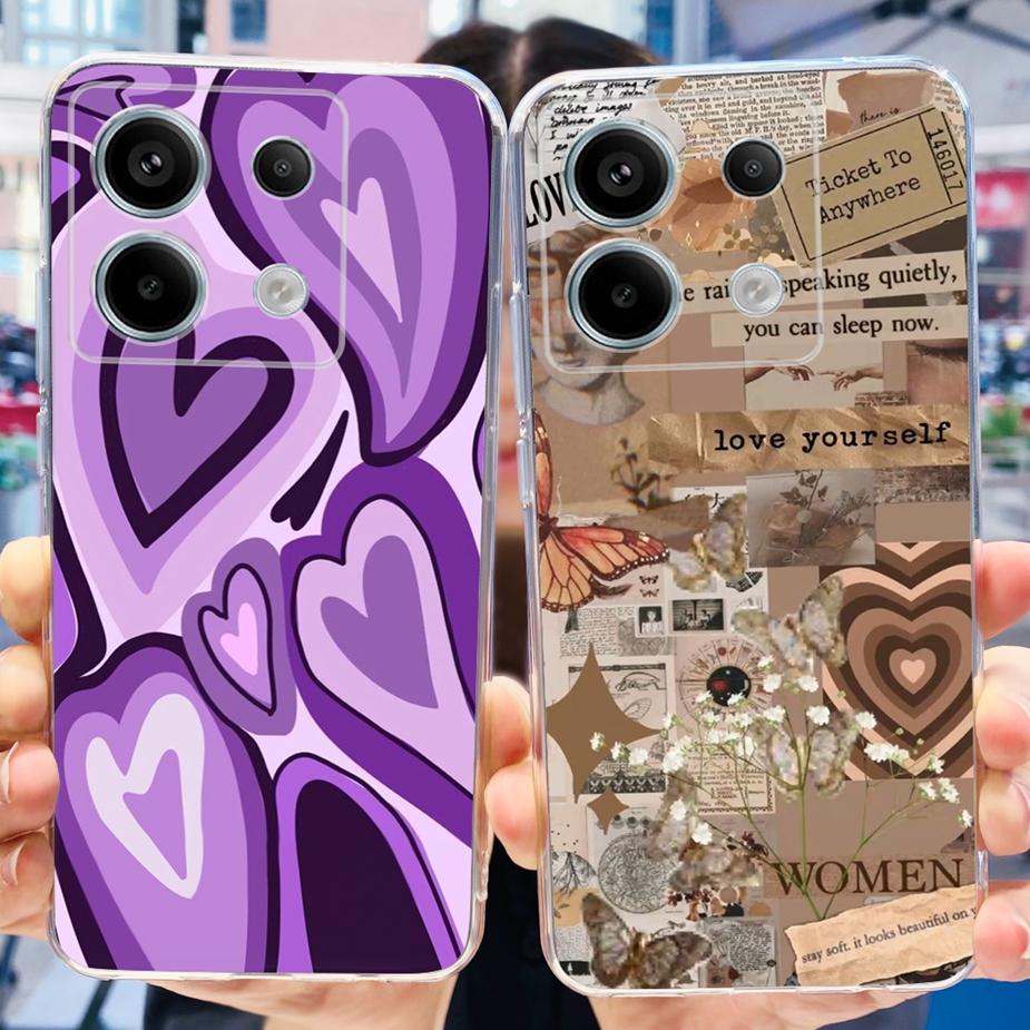For Xiaomi Poco X6 Pro 5G Case New Fashion Painted Cover Clear Silicone Soft TPU Phone Case For Xiaomi Poco X6 Pro PocoX6 Bumper