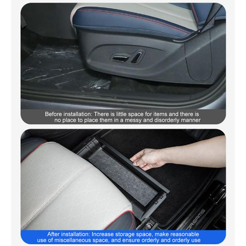 Для BYD ATTO 3 YUAN PLUS 22 23 Подседельный ящик для хранения вещей в автомобиле Сортировочный ящик для хранения Уборка автомобиля