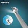 Dental Fiber Optic 45degree Surgical Mini Head Ceramic Bearing Push Button LED Light Handpiece Quick Coupling Air Turbine