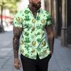 Мужская повседневная одежда весна-лето St. Мужская рубашка с короткими рукавами и принтом ко Дню Святого Патрика, мужской топ