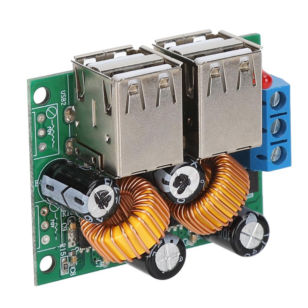 4 USB Port Power Converter Board Buck Power Supply Conversion Module DC 12V 24V 40V To 5V 5A