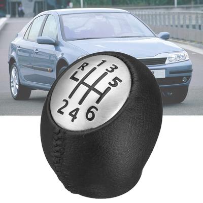 Ручка переключения передач для Renault Laguna II MK2, ручка-рычаг, 6 скоростей, искусственная кожа, черный 2004 2005 2006 2007, замена гандбола