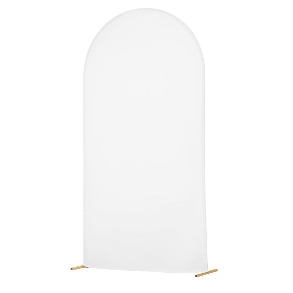 Arch Backdrop Stand, 2.2 x 1.2 m, Stable Structure, Easy Assembly, 1 Piece Gold Metal Arch Backdrop Stand with Cover for Wedding, Birthday Party,