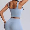 Спортивное нижнее белье Lulu Lycra Женский ударопрочный бюстгальтер для йоги с эффектом масла и нагрудными вкладышами
