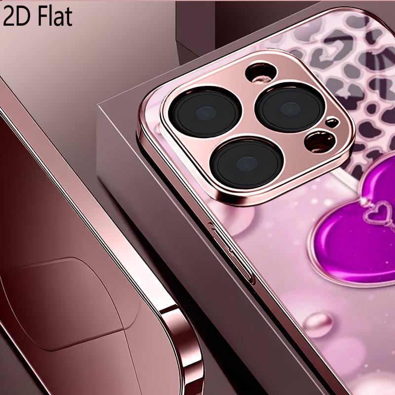 EartKey 2DFlat Для iPhone17 18 16 15 14 13 12 11 Pro Max XS XR 8 7Plus Чехол для телефона Ударопрочный Защитная задняя крышка