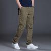 Men's Multi-Pocket Cargo Pants for Summer, Spring, and Autumn - Loose, Straight-Leg Casual Trousers