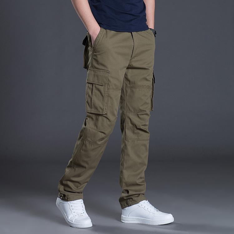 Men's Multi-Pocket Cargo Pants for Summer, Spring, and Autumn - Loose, Straight-Leg Casual Trousers
