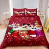 Рождественский Микки 3 предмета Пододеяльник Минни Счастливого Рождества Мультяшный Постельный Комплект Твин Фул Для Детей Праздничные Подарки Декор Спальни