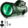 Green 40X60 Monocular Telescope with High Magnification and High-definition Night Vision, Adult Outdoor Viewing Glasses