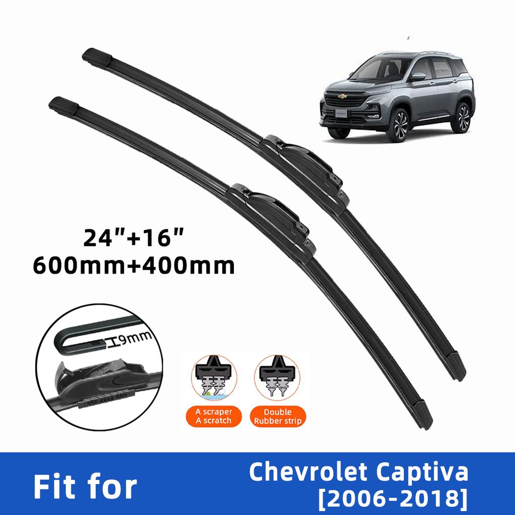 2PCS 4PCS Wiper Blades for Chevrolet Captiva 2006-2018 Front Double Rubber Strip Wiper Blade Windshield Brushes Windscreen Window Accessories