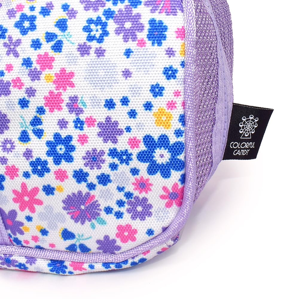 COLORFUL CANDY STYLE Art Supplies Paint Set Craypas Watercolor Flower Pattern Airy Shower Cute Mesh Art Supplies Bag with Shoulder Watercolor Paint