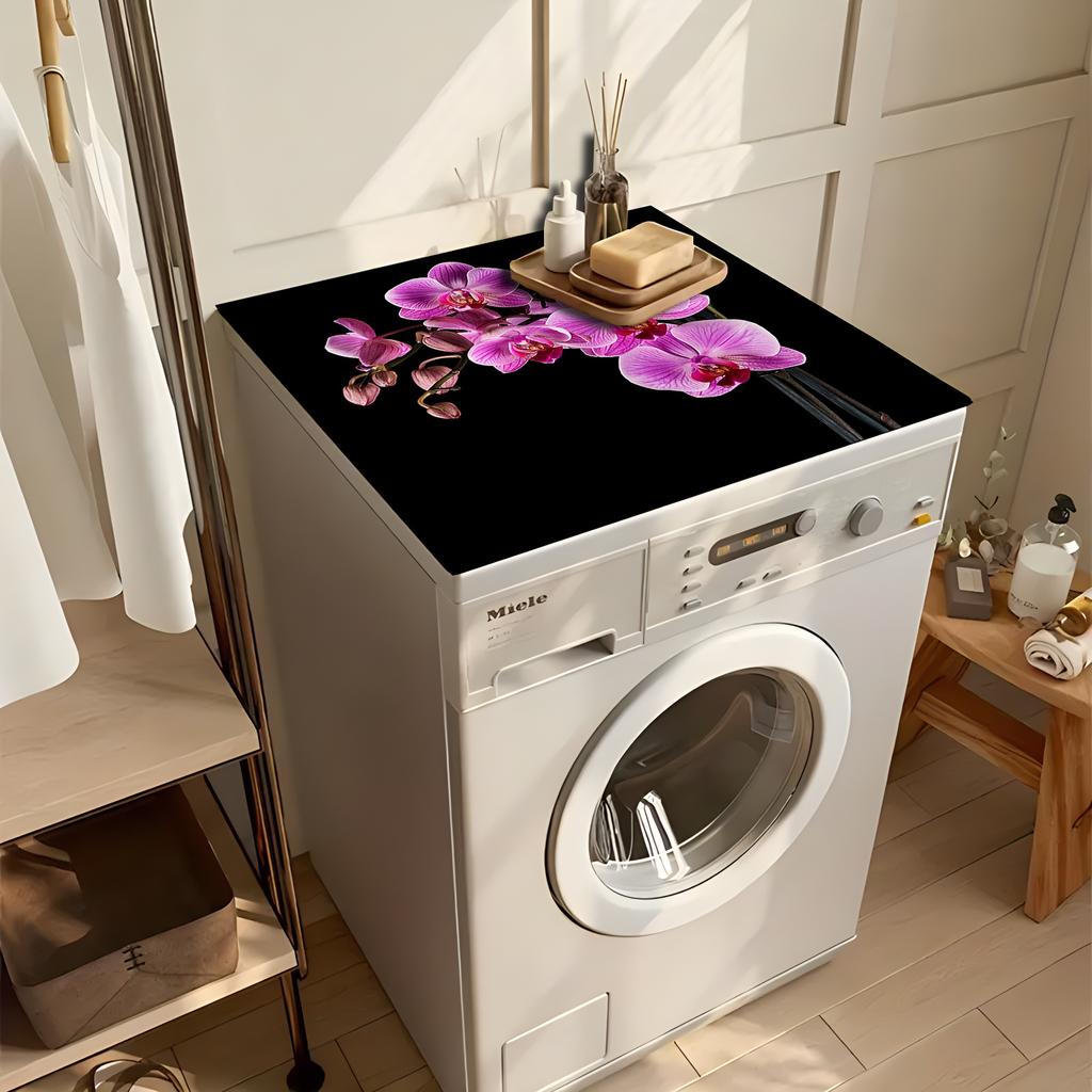 1Pcs Rubber Drying Mat With Retro Moroccan Orchid Print For Coffee Shop Kitchen Carpet Tableware Durable Diatom Mud Table Mat Pet Mat Coffeeware