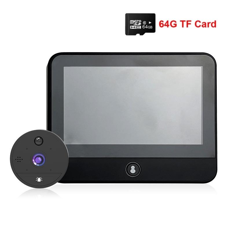 Умный дом Tuya WiFi глазок дверной звонок S52 маленькая камера 1080P 4,3 дюйма PIR обнаружение движения цифровой дверной просмотрщик односторонний разговор