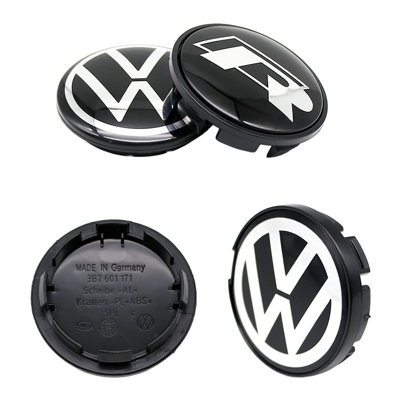 hijk1 4pcs VW Wheel Center Hub Caps 56mm 65mm 70mm Wheel Cover For Touran Golf 4 5 6 7 Polo Passat B5 B6 B7 CC 3D Premium Plus Pro Kit