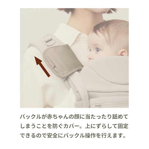 ABC COMFO ПОКРЫТИЕ ПРЯЖКИ ПЕСОЧНО-СЕРЫЙ (ABBC0059) для переноски AirBuggy Baby Carrier Comfort. Предотвращающий слюнотечение и быстросохнущий. Можно стирать в машине. Влагоотводящий an