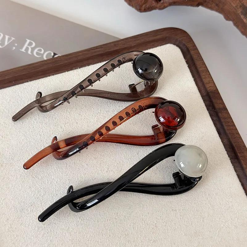 Заколка-краб в стиле ретро, заколка-хвост в форме буквы S, заколка-краб, заколка-шпилька, головной убор, аксессуары для волос