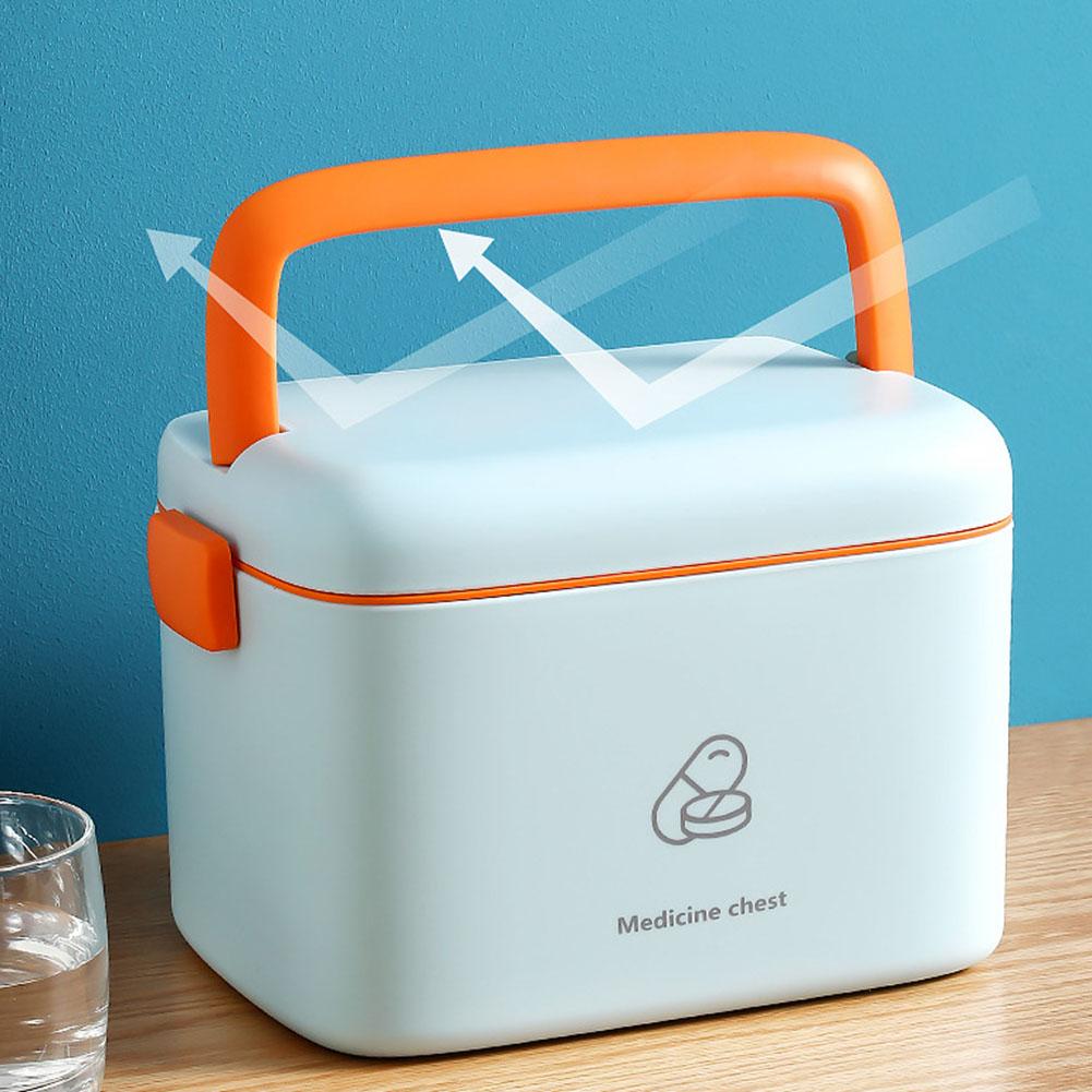 Большая вместительная семейная аптечка, дорожный футляр для таблеток, простая коробка для хранения, пластиковый контейнер для первой помощи, семейная аптечка