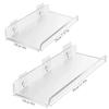 Clear Acrylic Floating Shelf Self Adhesive Storage Shelf for Wall Decoration Toys Bookshelf Bathroom Soap Dispenser Holder Racks