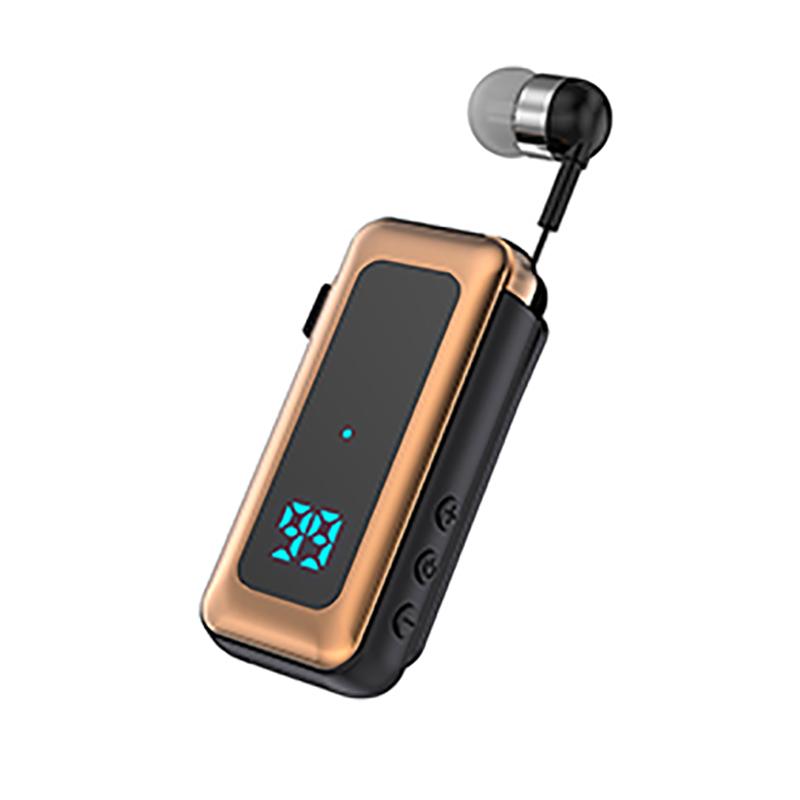 VAORLO Бизнес-наушники с зажимом для TF-карты, играющие по Bluetooth 5,4, с шумоподавлением, HD-наушники с цифровым дисплеем и микрофоном, гарнитура