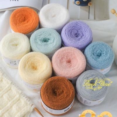 Молочный мусс Хлопковая пряжа 4-ниточный Вафельный шарф с непрерывной нитью Облачная мягкая и приятная к коже пряжа Свитер ручной вязки