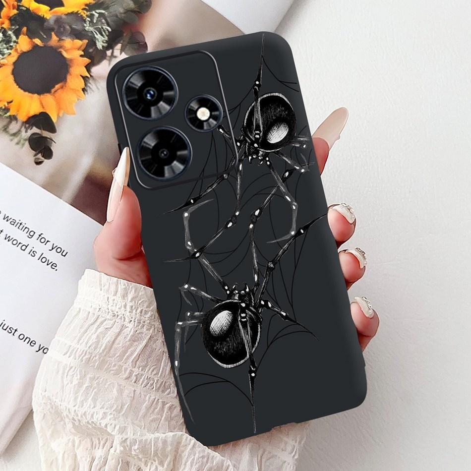 Для Infinix Hot 30 Play 30i Hot30 4G Элегантный Цветочный Кот Чехол для Телефона Для Infinix Hot 30 30Play Hot30i Черный Силиконовый Мягкий Чехол