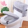 3 Pieces Suit Combination Toilet Seat Cushion Cover Four Seasons Bathroom Soft Toilet Seat Mat Accessories Bathroom Home