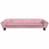 Lit pour chien - VIDAXL - 100x50x21 cm - Velours - Rose - Intérieur