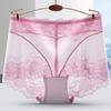 618 Spring/Summer Lace Mid-Waist Hip Lift Triangle Panties - Comfortable Plus Size Women's Underwear with Cotton Crotch