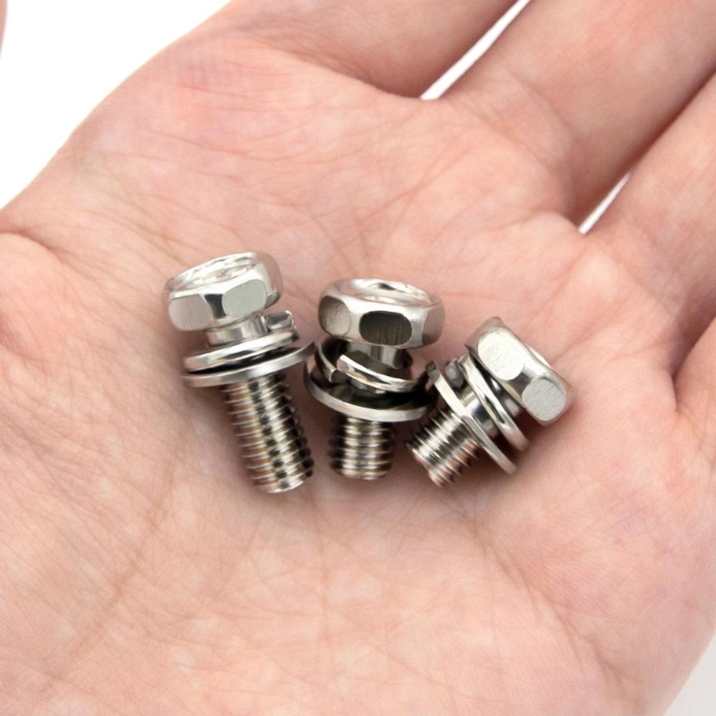 Комплект болтов клемм аккумулятора мотоцикла с квадратными гайками M6x10 мм 12 мм 16 мм 20 мм Винты и гайки аккумулятора мотоцикла из нержавеющей стали универсальные для ATV Bi